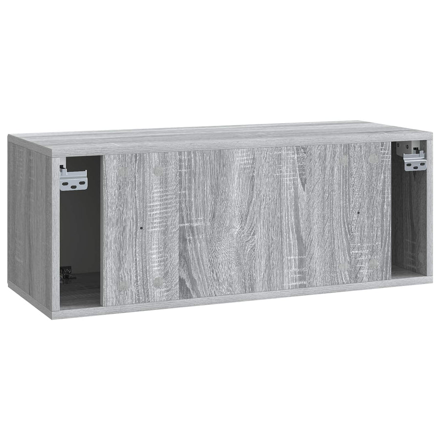 Wandbeugel TV-kast Grijs sonoma 78,5 x 31 x 30 cm Bewerkt hout