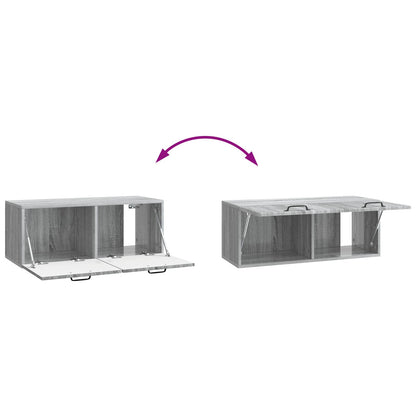 Wandbeugel TV-kast Grijs sonoma 78,5 x 31 x 30 cm Bewerkt hout