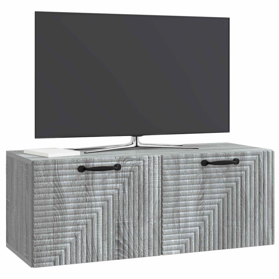 Wandbeugel TV-kast Grijs sonoma 78,5 x 31 x 30 cm Bewerkt hout