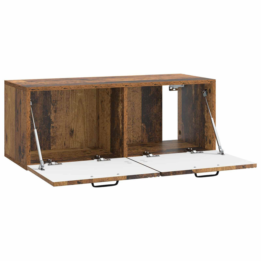 Wandbeugel TV-kast Oud hout 78,5 x 31 x 30 cm Bewerkt hout