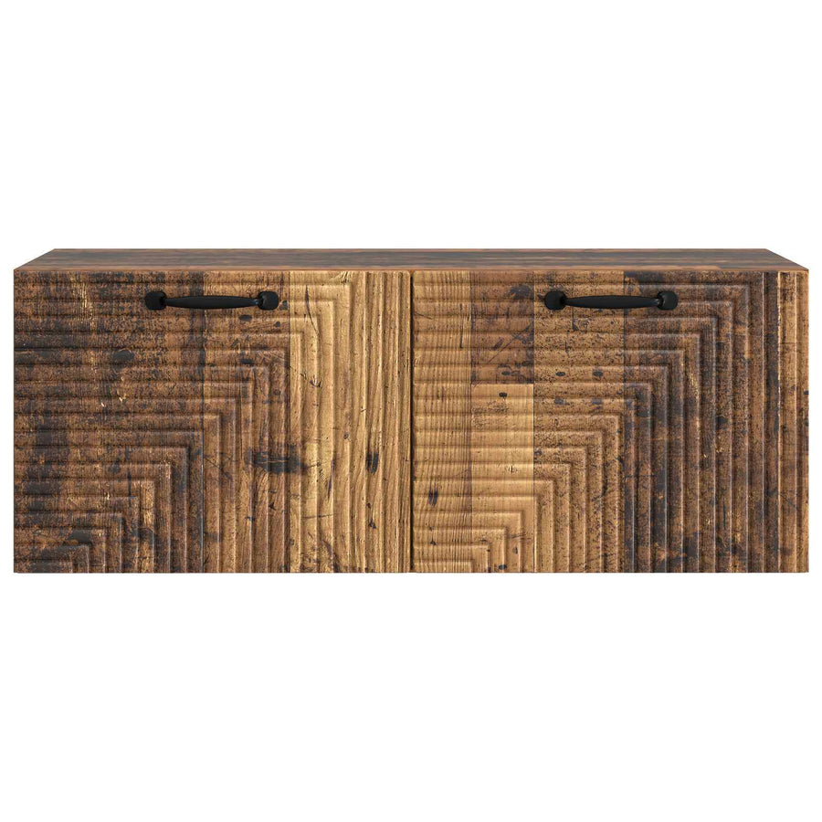Wandbeugel TV-kast Oud hout 78,5 x 31 x 30 cm Bewerkt hout