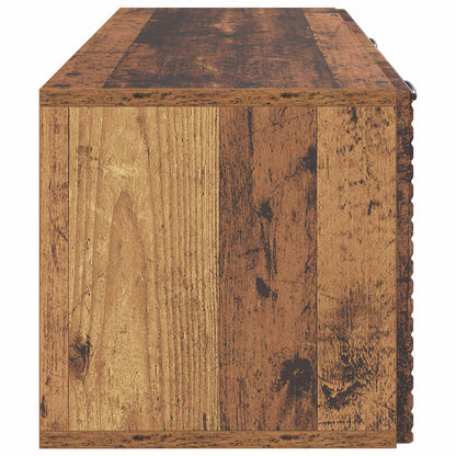Wandbeugel TV-kast Oud hout 78,5 x 31 x 30 cm Bewerkt hout