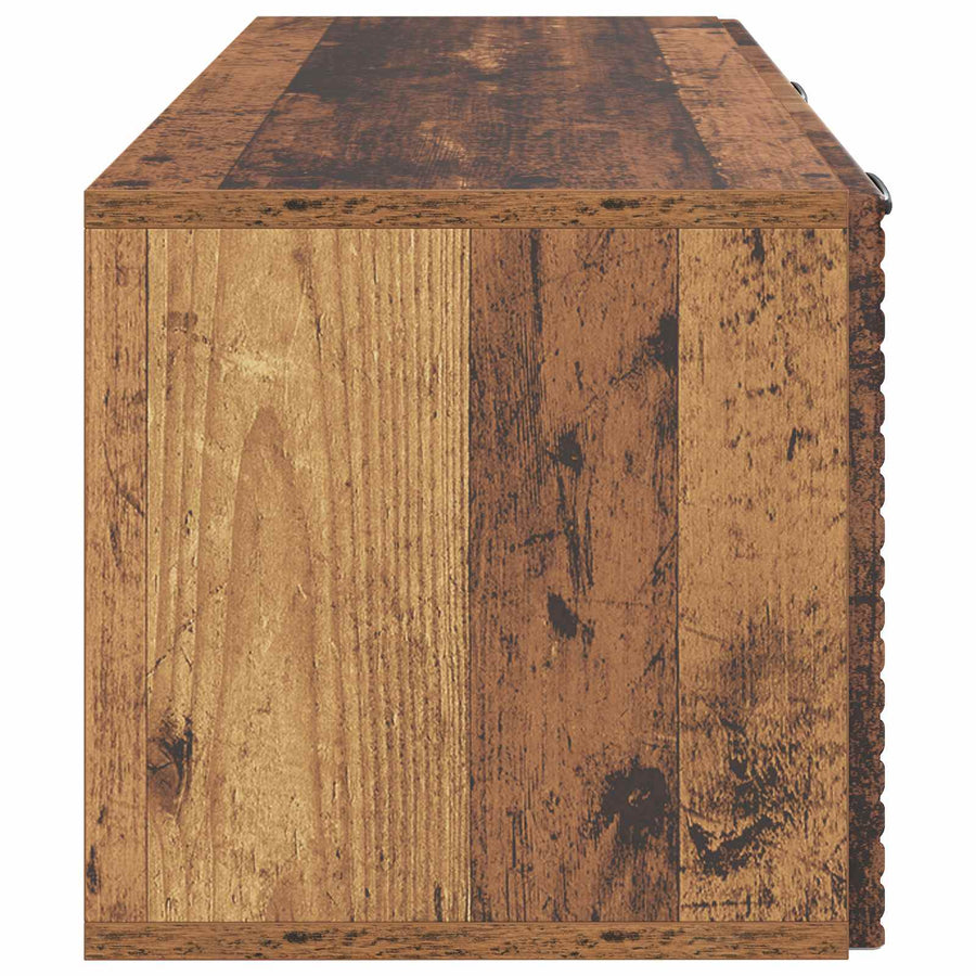 Wandbeugel TV-kast Oud hout 78,5 x 31 x 30 cm Bewerkt hout
