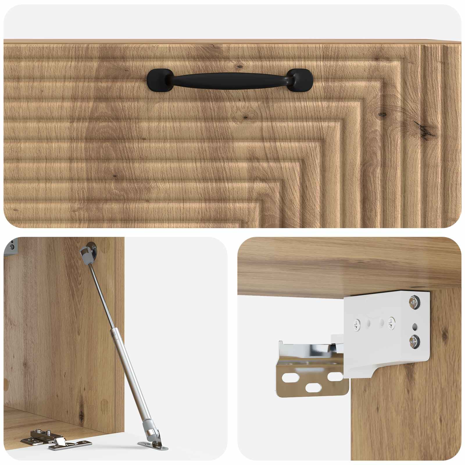 Wandbeugel TV-kast Artisanaal eiken 78,5 x 31 x 30 cm