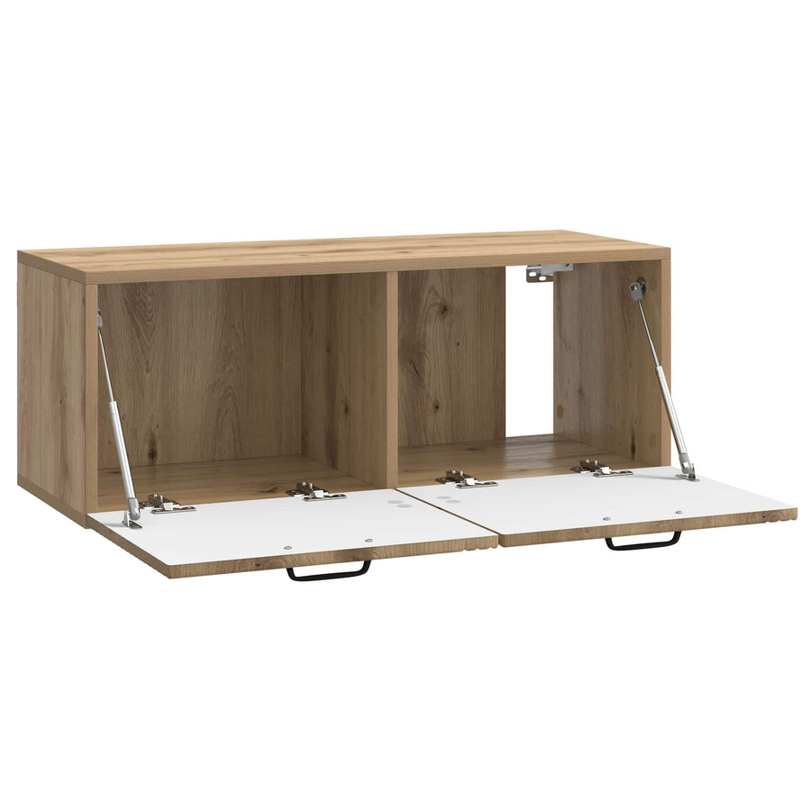 Wandbeugel TV-kast Artisanaal eiken 78,5 x 31 x 30 cm