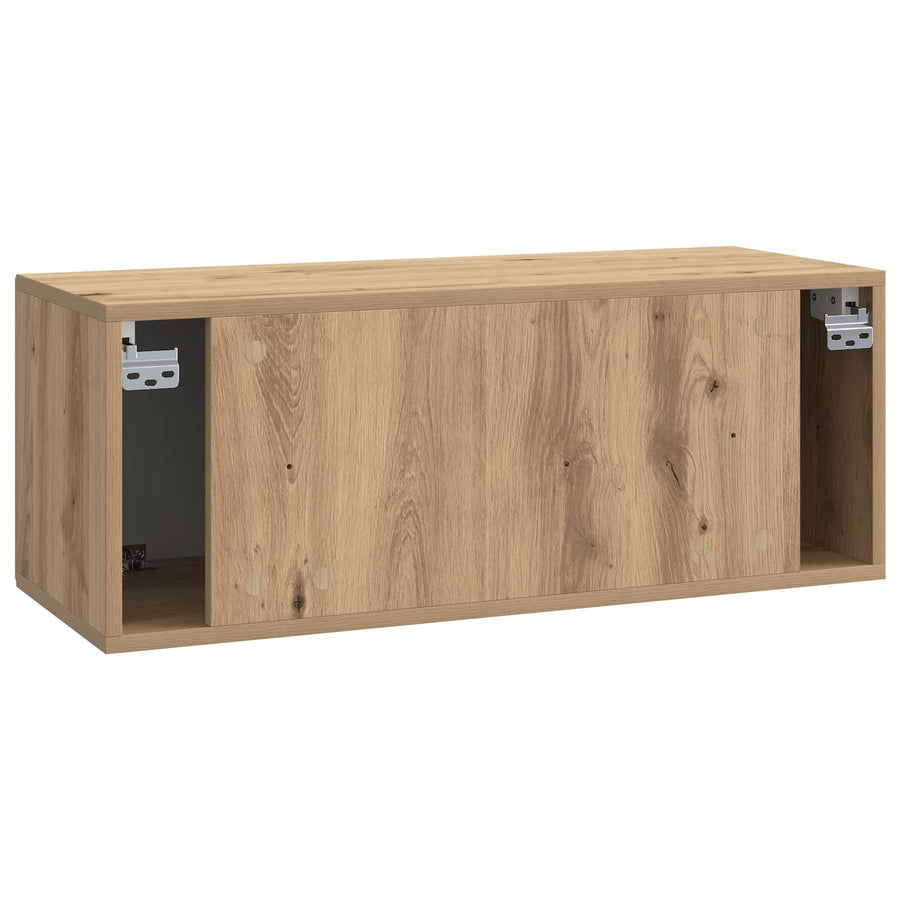 Wandbeugel TV-kast Artisanaal eiken 78,5 x 31 x 30 cm