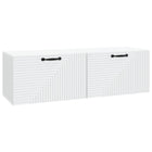 Tv meubel 98x31x30 cm bewerkt hout wit