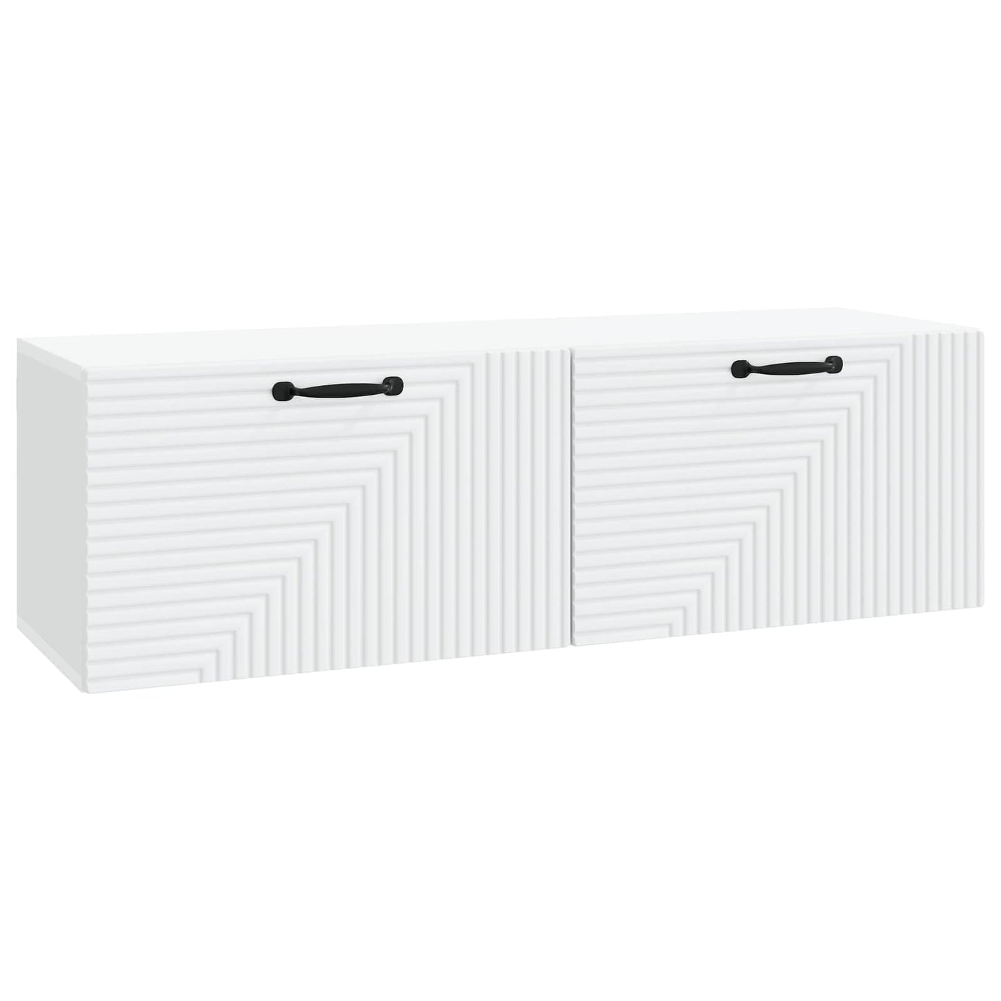 Wandbeugel TV-kast Wit 98 x 31 x 30 cm Bewerkt hout