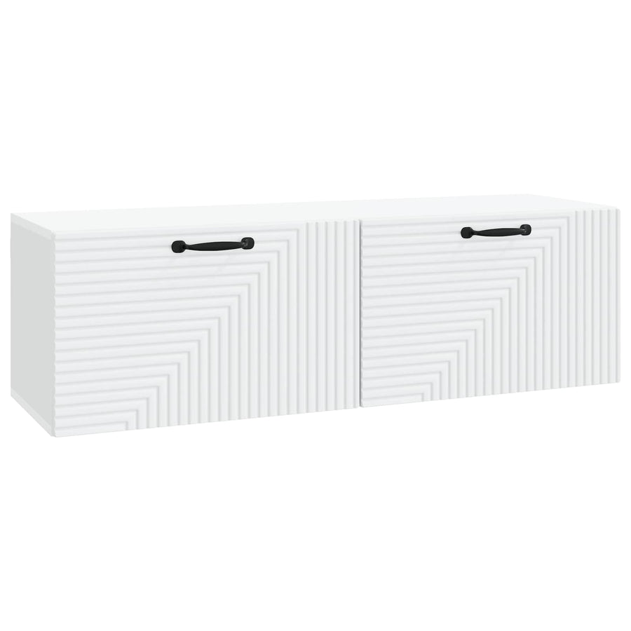 Wandbeugel TV-kast Wit 98 x 31 x 30 cm Bewerkt hout