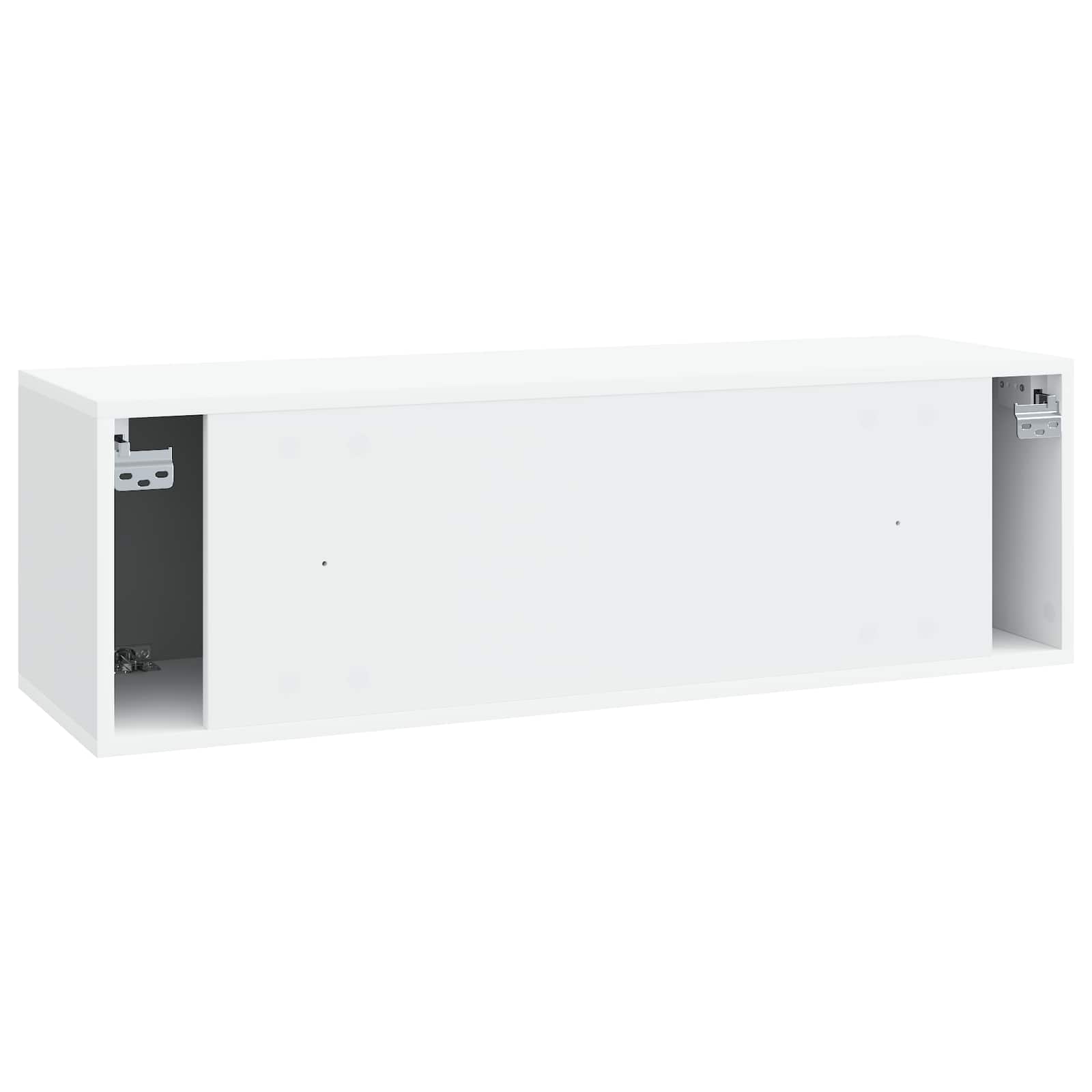 Wandbeugel TV-kast Wit 98 x 31 x 30 cm Bewerkt hout