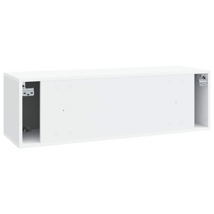 Wandbeugel TV-kast Wit 98 x 31 x 30 cm Bewerkt hout