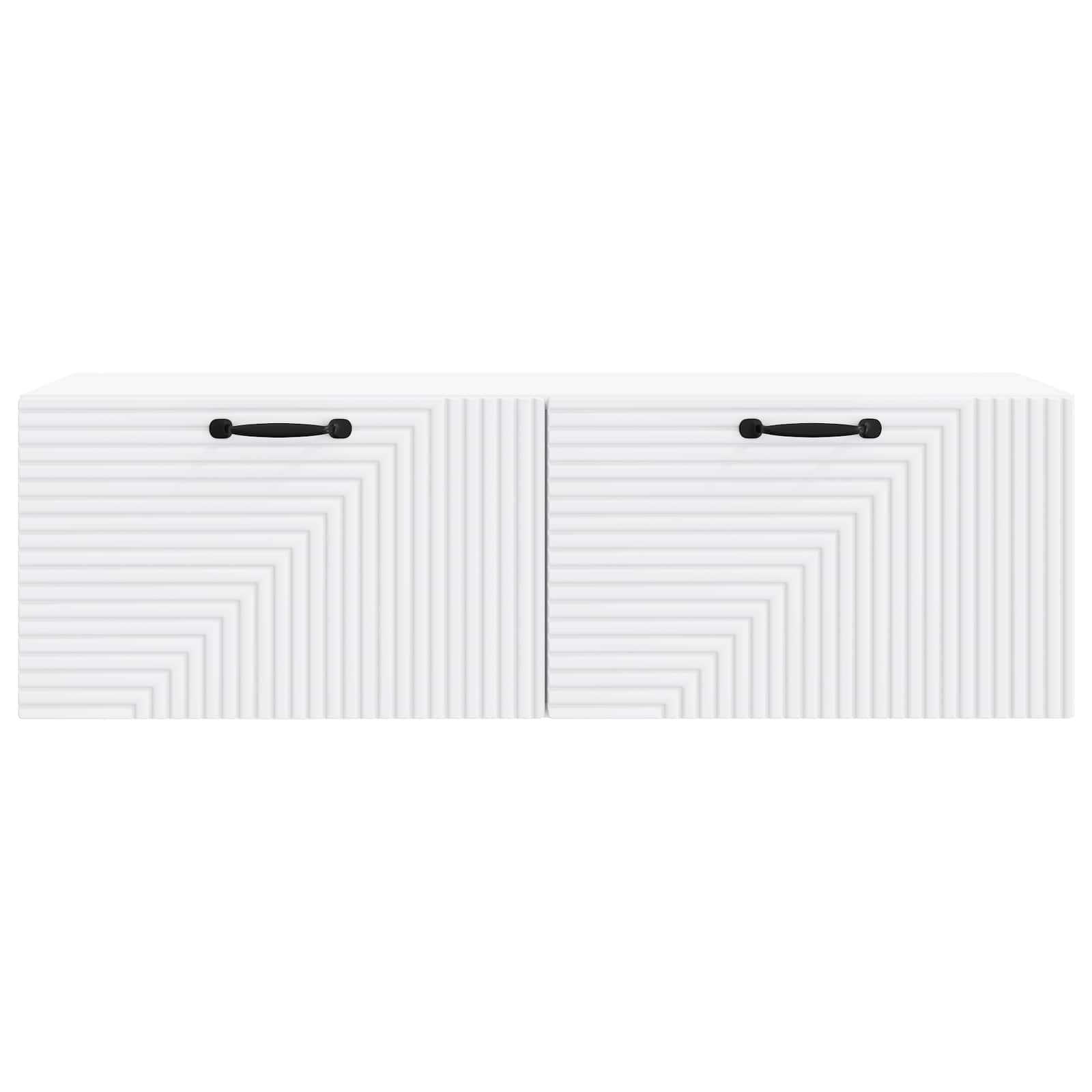 Wandbeugel TV-kast Wit 98 x 31 x 30 cm Bewerkt hout