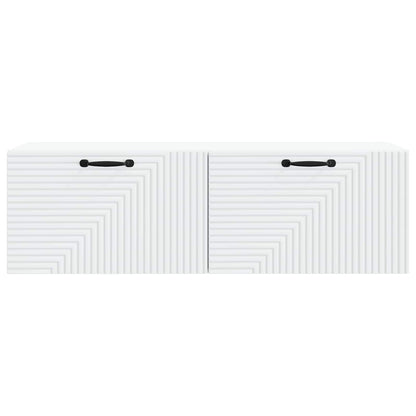 Wandbeugel TV-kast Wit 98 x 31 x 30 cm Bewerkt hout