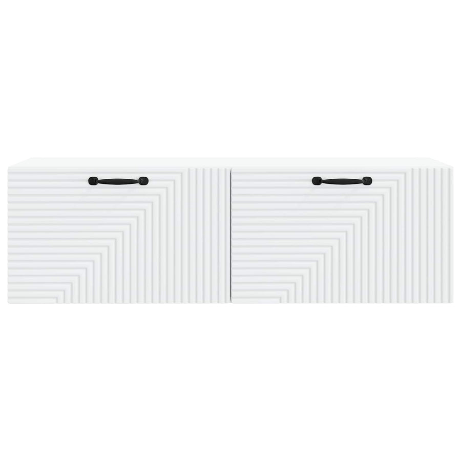 Wandbeugel TV-kast Wit 98 x 31 x 30 cm Bewerkt hout