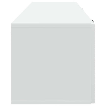 Wandbeugel TV-kast Wit 98 x 31 x 30 cm Bewerkt hout