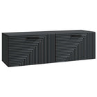 Wandkast TV 98x31x30 cm bewerkt hout zwart