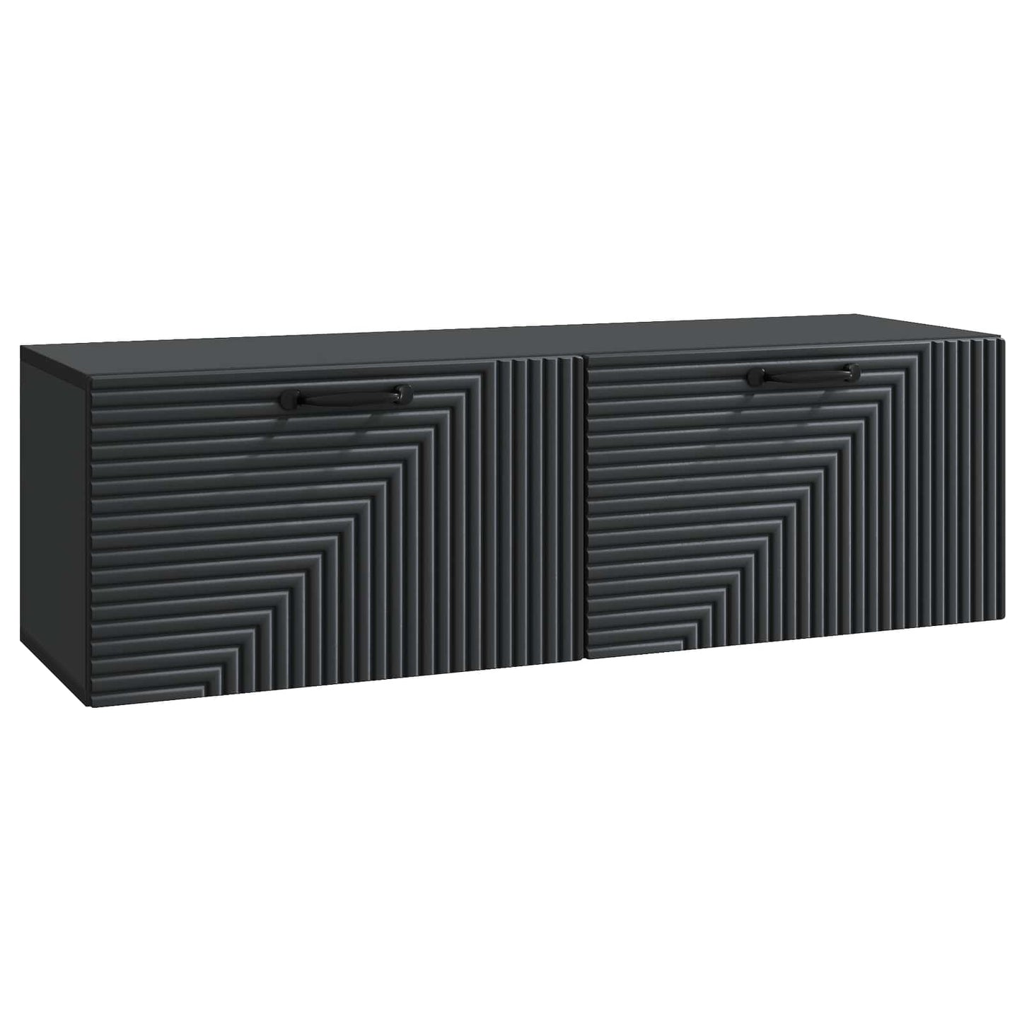 Wandbeugel TV-kast Zwart 98 x 31 x 30 cm Bewerkt hout