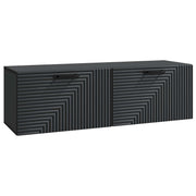 Wandkast TV 98x31x30 cm bewerkt hout zwart
