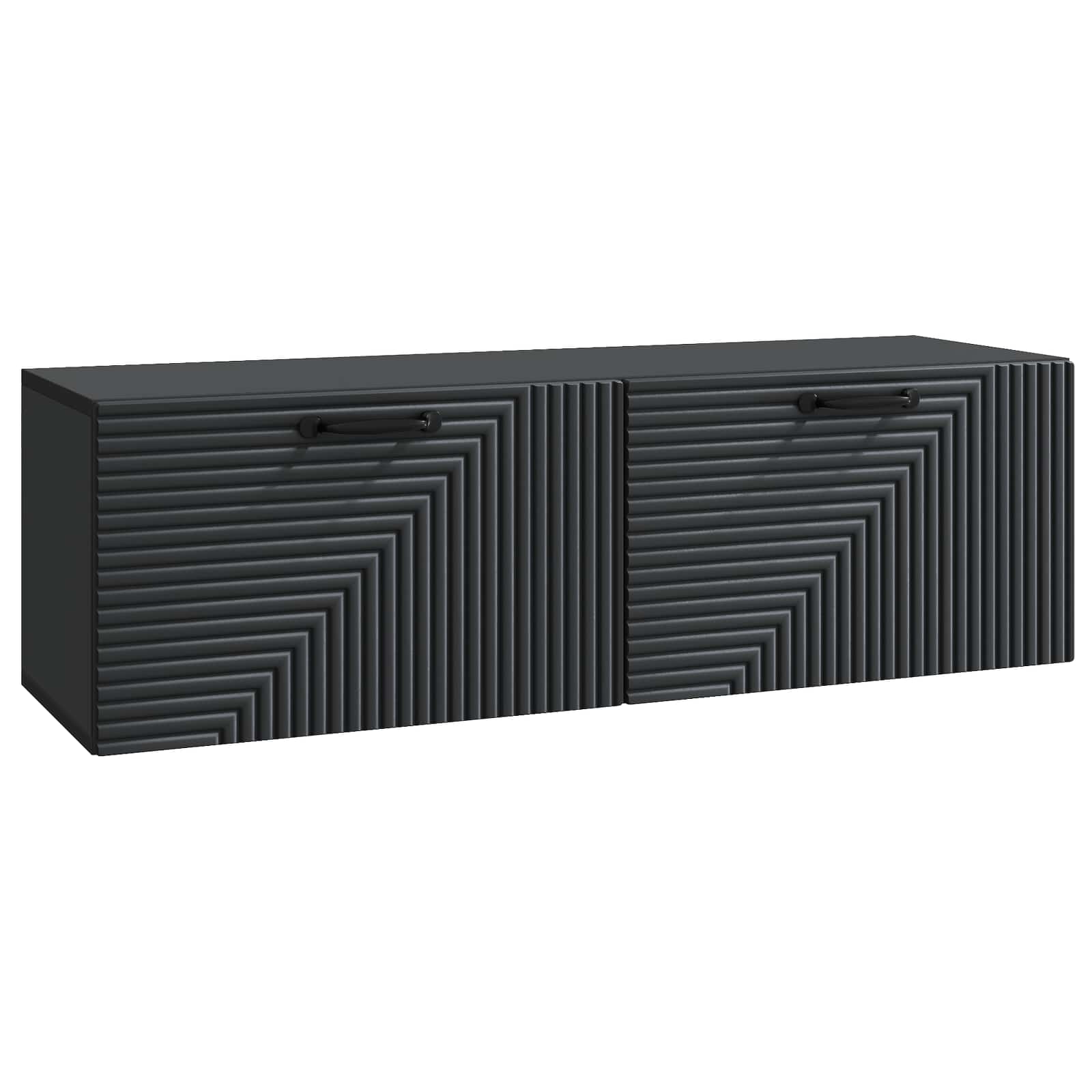 Wandbeugel TV-kast Zwart 98 x 31 x 30 cm Bewerkt hout