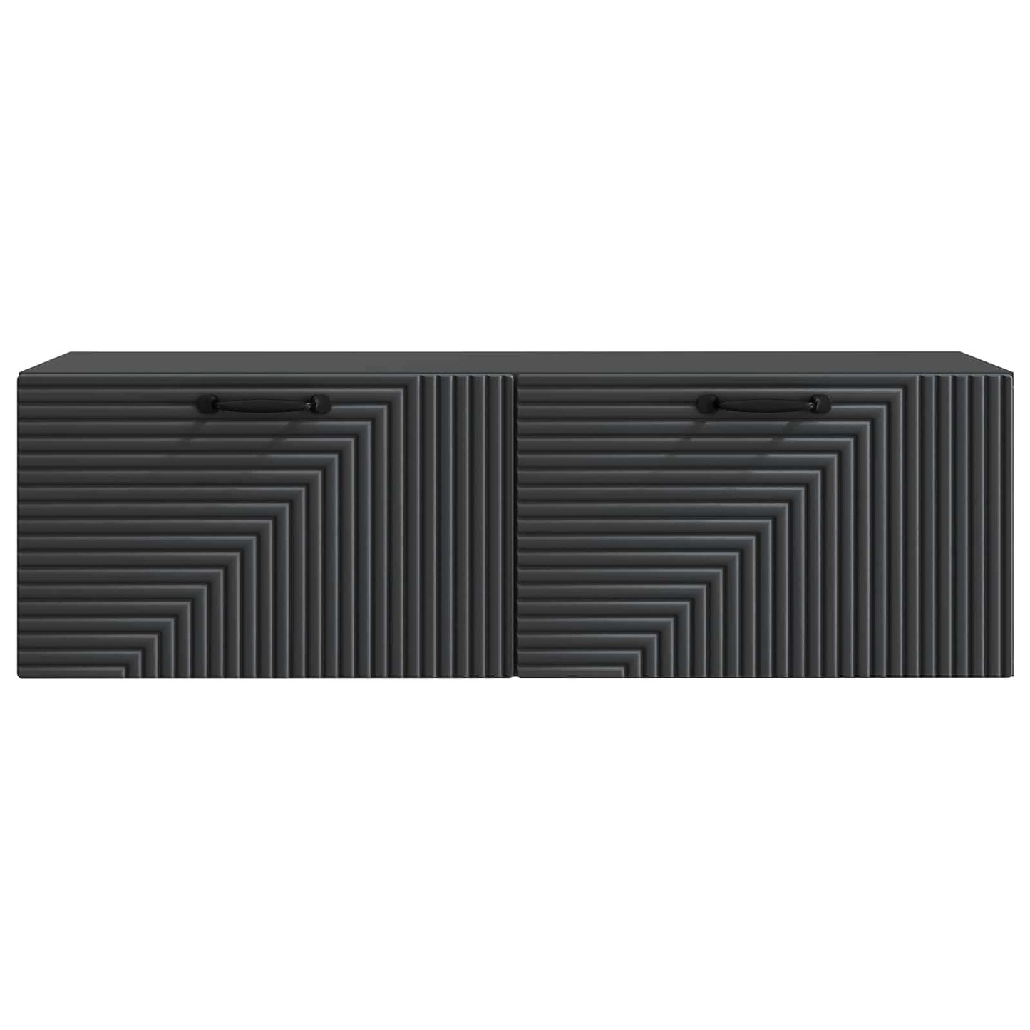 Wandbeugel TV-kast Zwart 98 x 31 x 30 cm Bewerkt hout