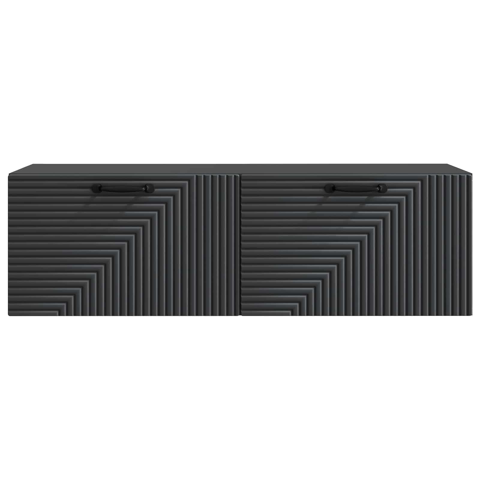 Wandbeugel TV-kast Zwart 98 x 31 x 30 cm Bewerkt hout