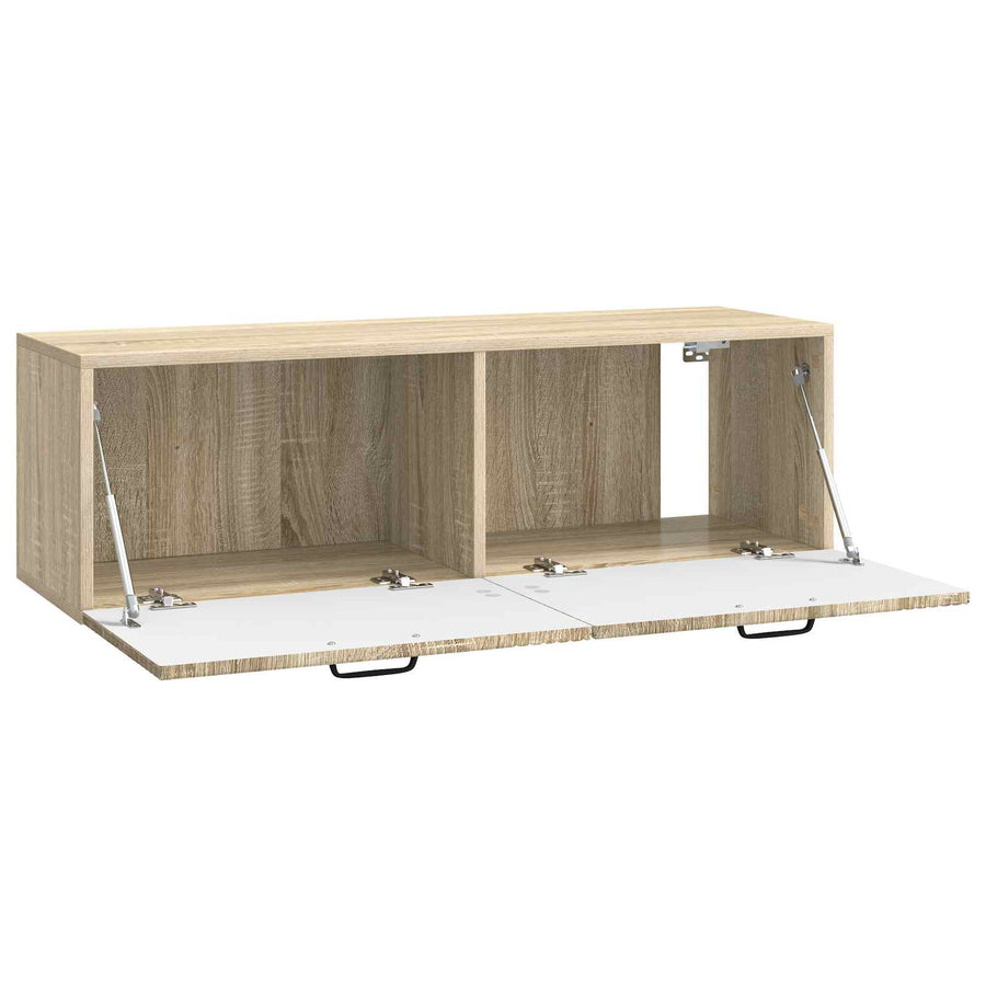 Wandbeugel TV-kast Sonoma Eiken 98 x 31 x 30 cm Bewerkt hout