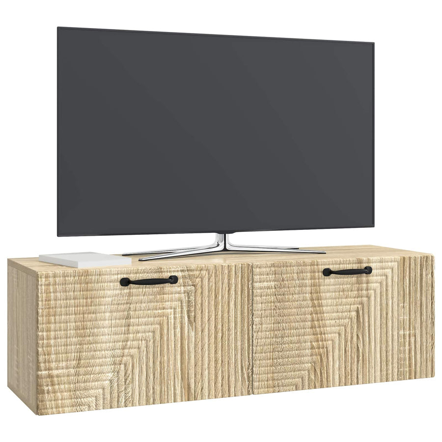 Wandbeugel TV-kast Sonoma Eiken 98 x 31 x 30 cm Bewerkt hout