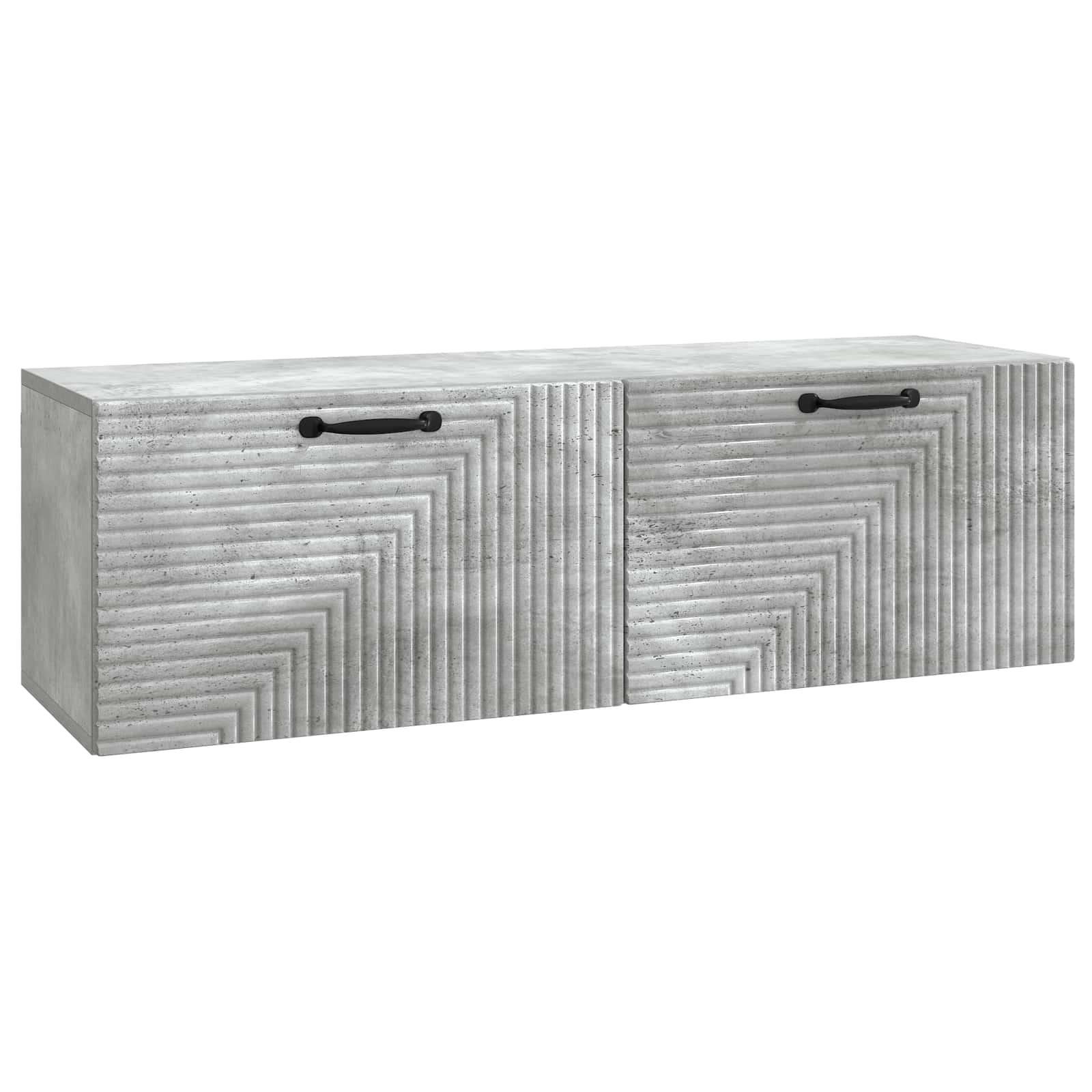 Wandbeugel TV-kast Betongrijs 98 x 31 x 30 cm Bewerkt hout