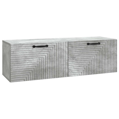 Wandbeugel TV-kast Betongrijs 98 x 31 x 30 cm Bewerkt hout