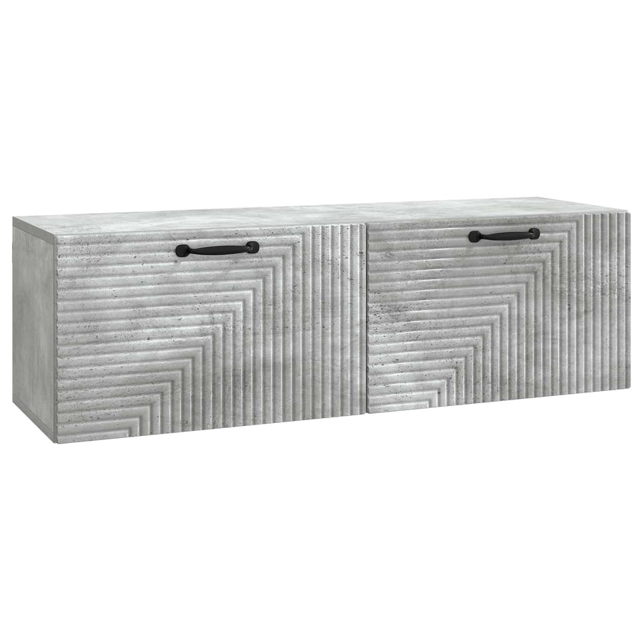 Wandbeugel TV-kast Betongrijs 98 x 31 x 30 cm Bewerkt hout