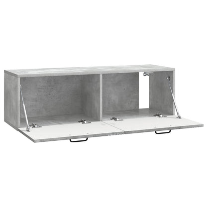Wandbeugel TV-kast Betongrijs 98 x 31 x 30 cm Bewerkt hout