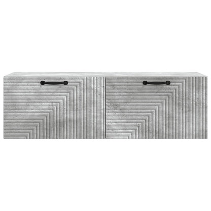 Wandbeugel TV-kast Betongrijs 98 x 31 x 30 cm Bewerkt hout