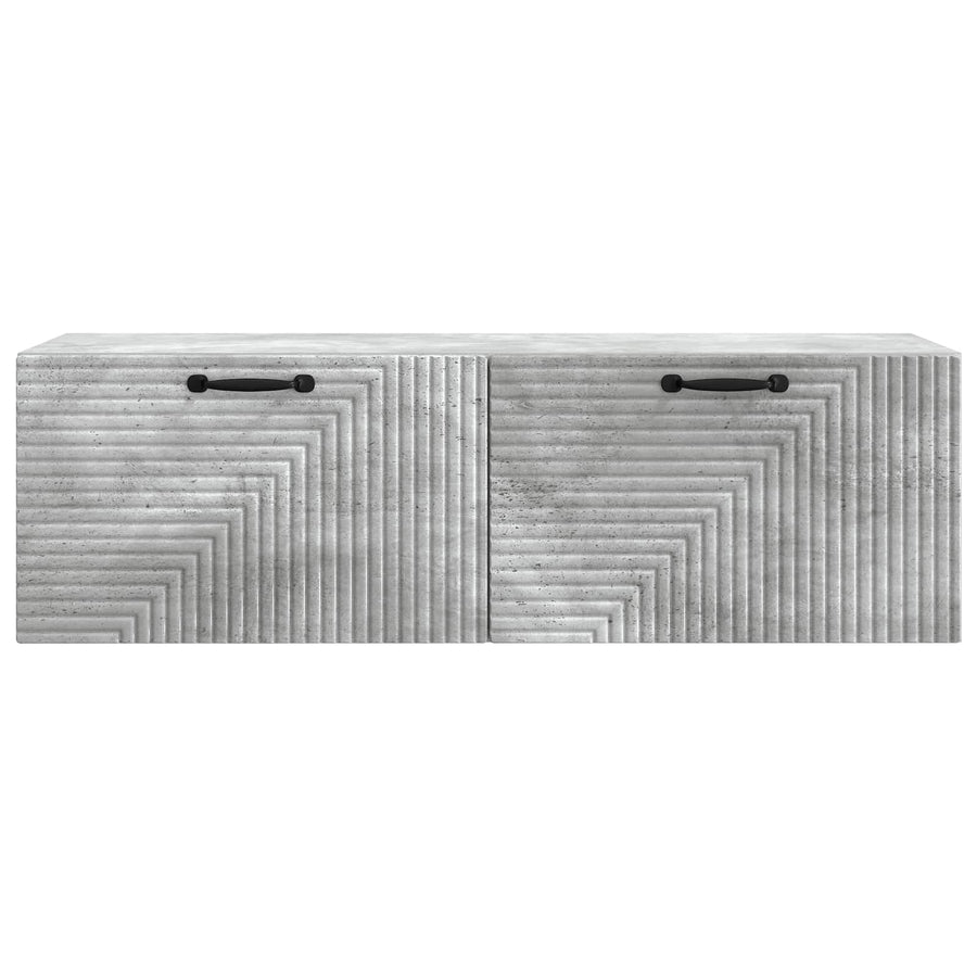 Wandbeugel TV-kast Betongrijs 98 x 31 x 30 cm Bewerkt hout