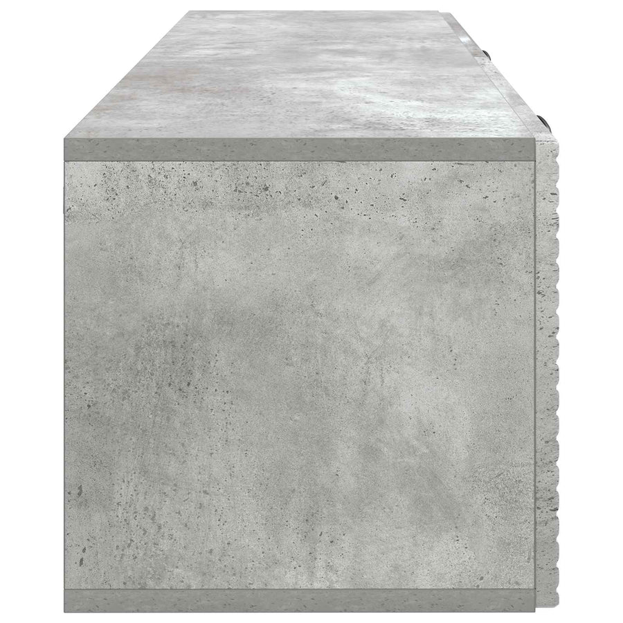 Wandbeugel TV-kast Betongrijs 98 x 31 x 30 cm Bewerkt hout