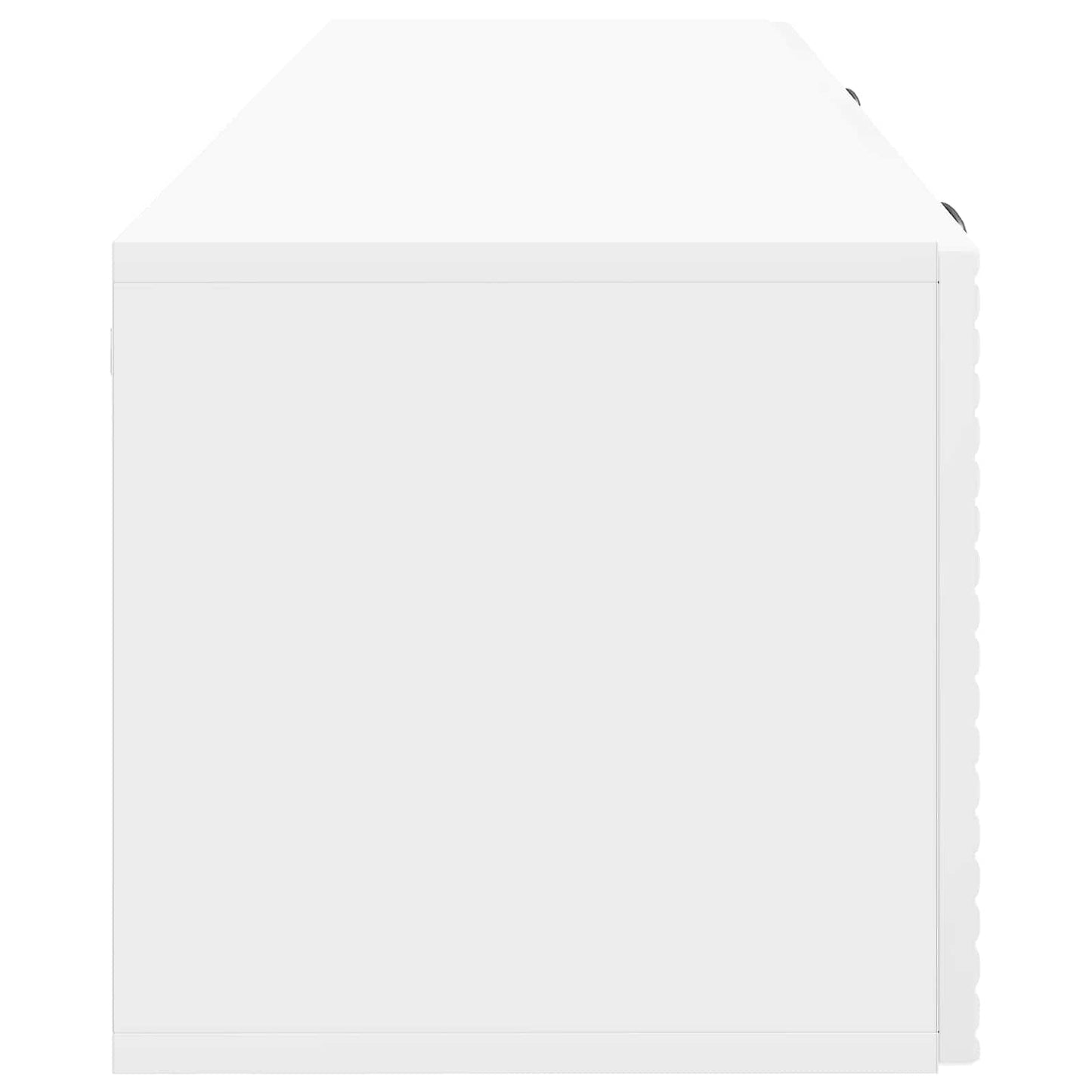 Wandbeugel TV-kast Hoogglans Wit 98 x 31 x 30 cm Bewerkt hout