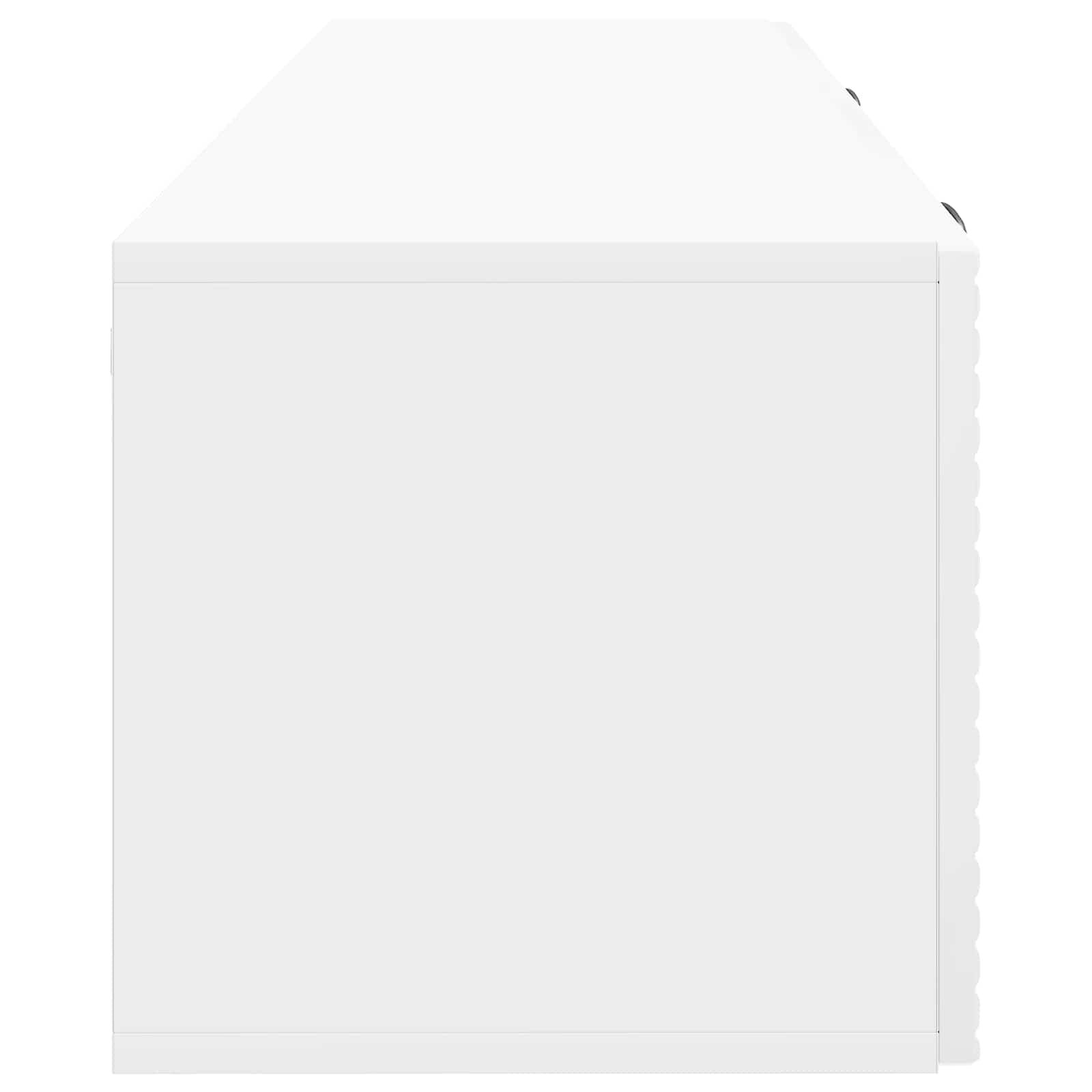 Wandbeugel TV-kast Hoogglans Wit 98 x 31 x 30 cm Bewerkt hout