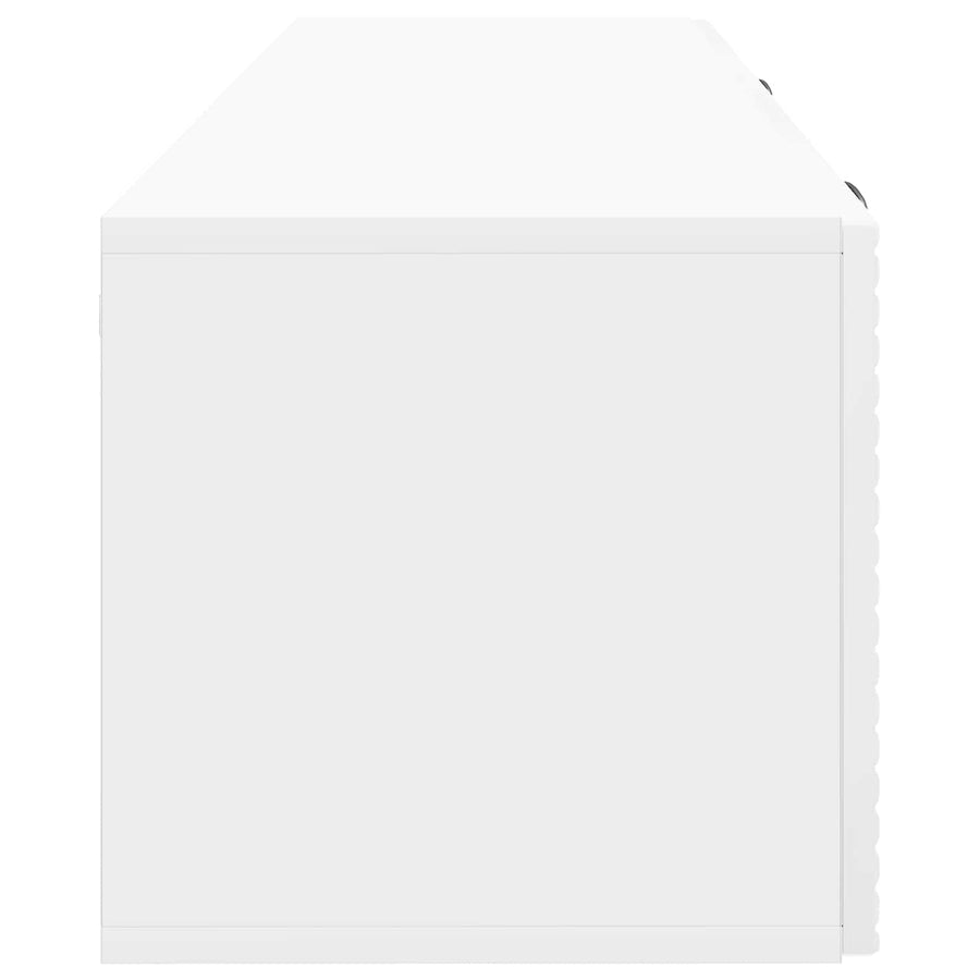 Wandbeugel TV-kast Hoogglans Wit 98 x 31 x 30 cm Bewerkt hout