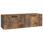 Tv-meubel 98x31x30 cm bewerkt hout gerookt eiken