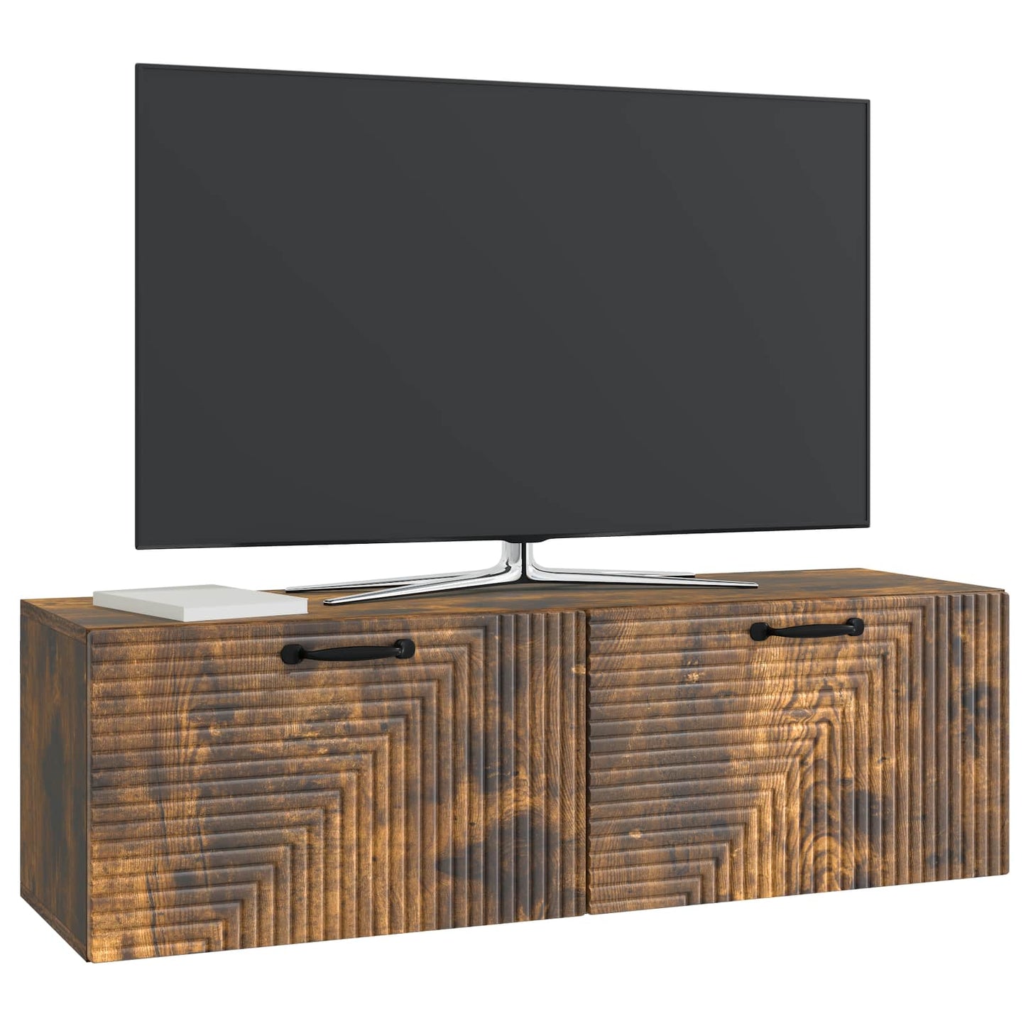 Wandbeugel TV-kast Gerookt eiken 98 x 31 x 30 cm Bewerkt hout