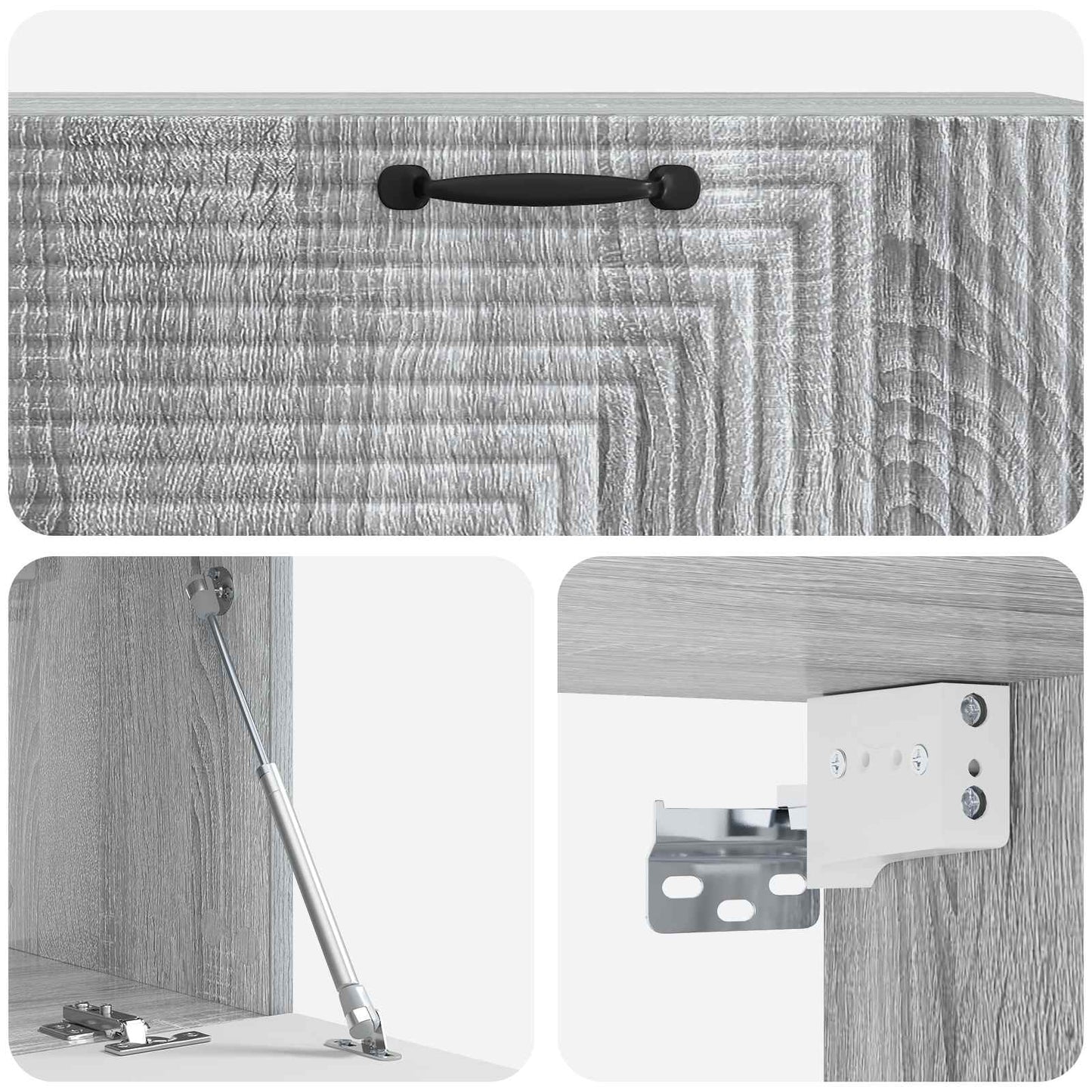 Wandbeugel TV-kast Grijs sonoma 98 x 31 x 30 cm Bewerkt hout