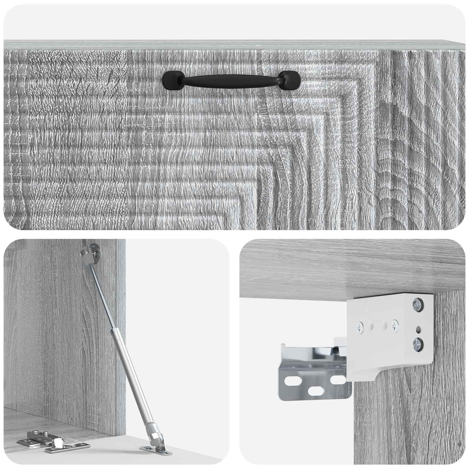 Wandbeugel TV-kast Grijs sonoma 98 x 31 x 30 cm Bewerkt hout