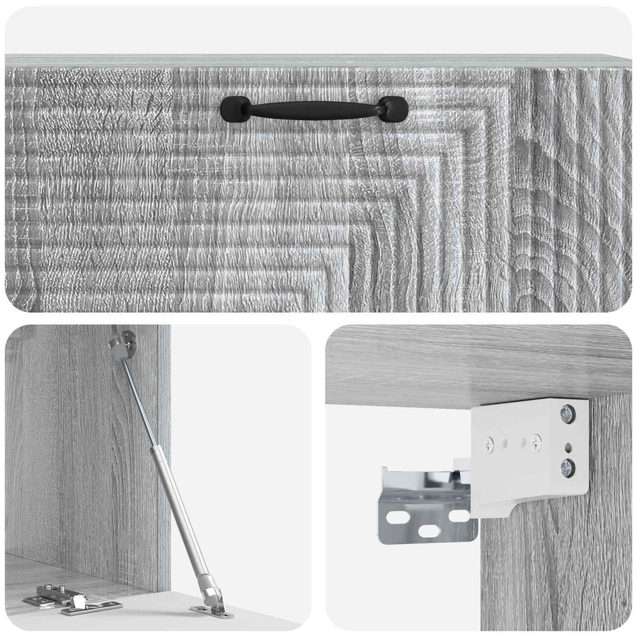 Wandbeugel TV-kast Grijs sonoma 98 x 31 x 30 cm Bewerkt hout