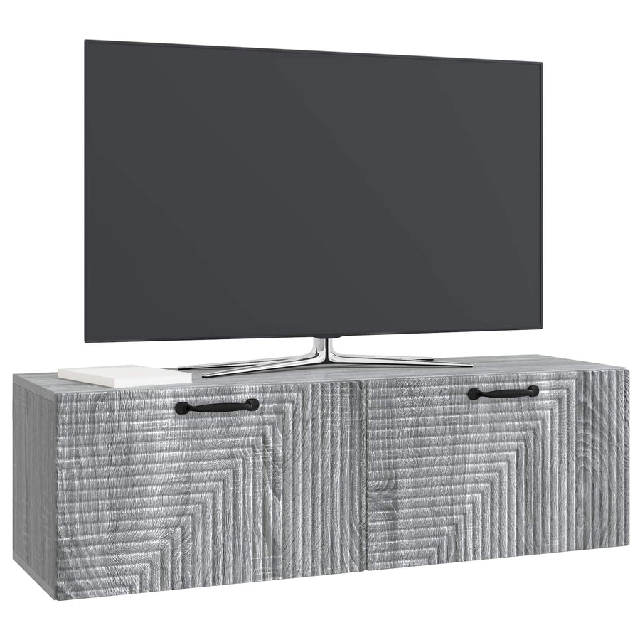 Wandbeugel TV-kast Grijs sonoma 98 x 31 x 30 cm Bewerkt hout