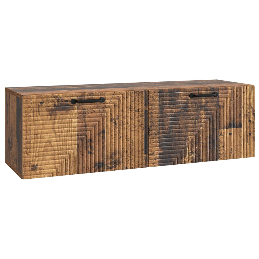 Wandbeugel TV-kast Oud hout 98 x 31 x 30 cm Bewerkt hout
