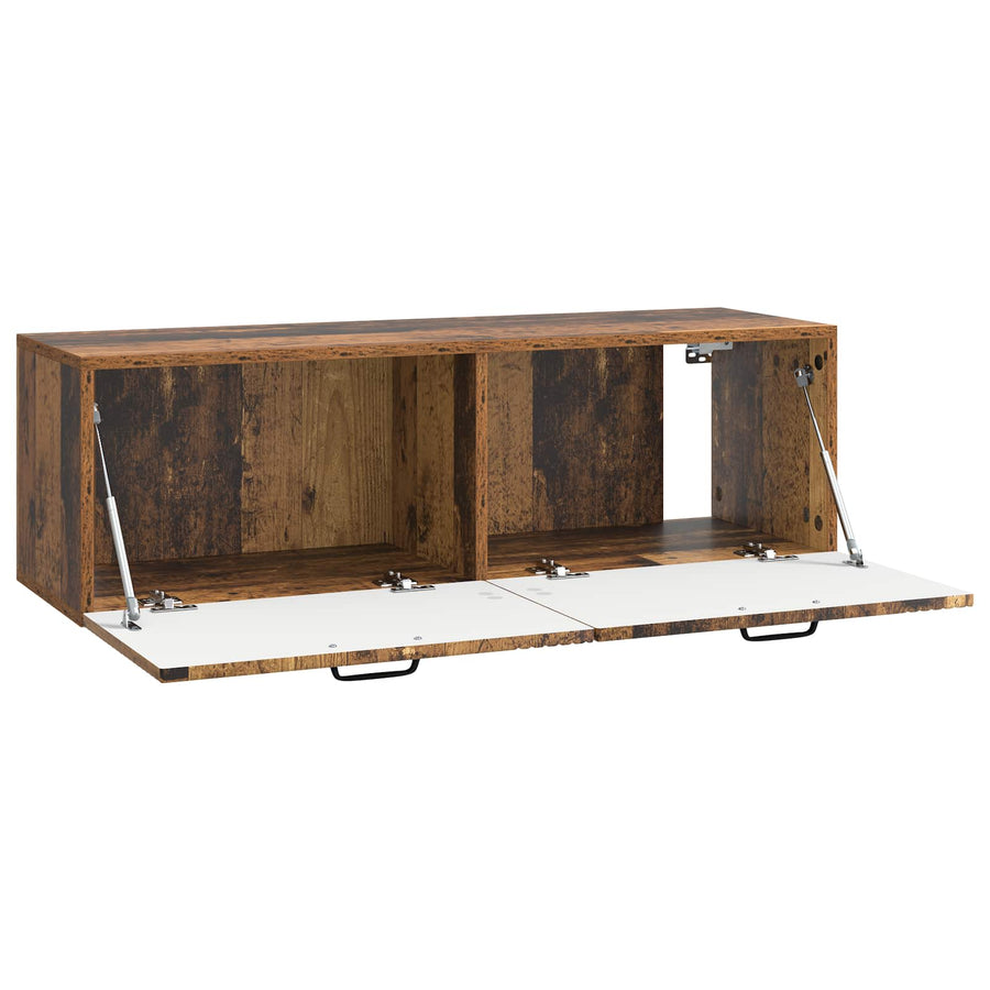 Wandbeugel TV-kast Oud hout 98 x 31 x 30 cm Bewerkt hout