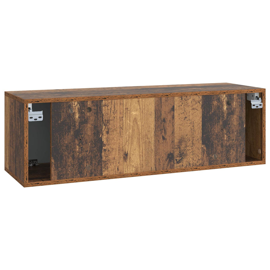 Wandbeugel TV-kast Oud hout 98 x 31 x 30 cm Bewerkt hout