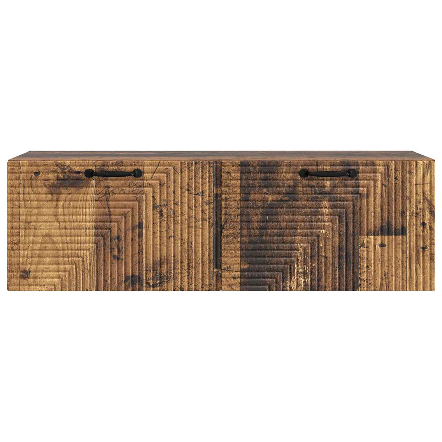 Wandbeugel TV-kast Oud hout 98 x 31 x 30 cm Bewerkt hout