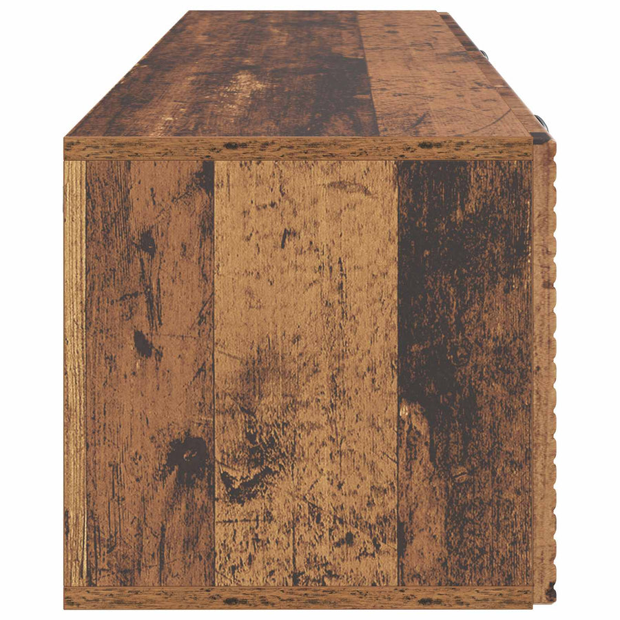 Wandbeugel TV-kast Oud hout 98 x 31 x 30 cm Bewerkt hout