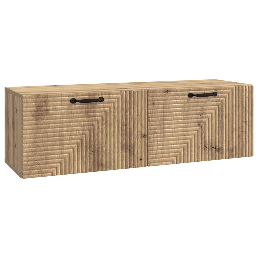 Wandbeugel TV-kast Artisanaal eiken 98 x 31 x 30 cm