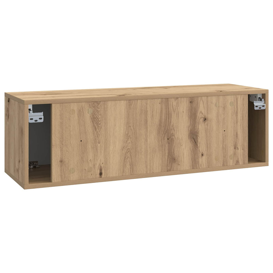 Wandbeugel TV-kast Artisanaal eiken 98 x 31 x 30 cm